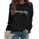 Home Body Round Neck Fashion Autumn and Winter Long-sleeved Loose Large Size Ladies Sweater