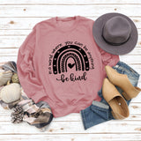 In A World Where Round Neck Letter Women Tops Long Sleeve Printed Sweatshirt