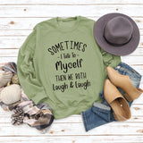 Round Neck Letter Patchwork Tops Long Sleeve SOME TIMES Print Loose Sweatshirt
