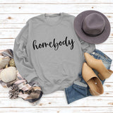Home Body Round Neck Fashion Autumn and Winter Long-sleeved Loose Large Size Ladies Sweater