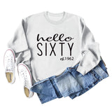 Hello Sixty Fashion Round Neck Loose Large Long Sleeve Letter Sweater