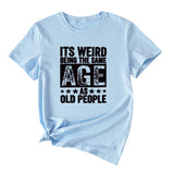 This Is Strange, Letter Printed Women's New Summer Short Sleeved Shirt