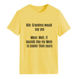 Kid Grand Could T-shirt à manches courtes et col rond pour femme