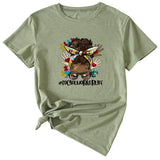 SOCIALWORKERLIFE Funny Pattern New Round Neck Short Sleeve T-Shirt