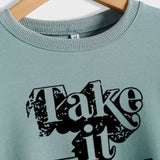 Take It Easy Letter Loose Women's Long Sleeve Plus Size Sweatshirt Women