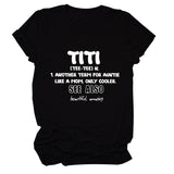 TItI TEE TEE Sommerbrief, Rundhalsausschnitt, lockeres kurzärmliges Damen-T-Shirt