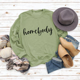 Home Body Round Neck Fashion Autumn and Winter Long-sleeved Loose Large Size Ladies Sweater