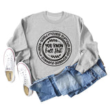 You Know Fall Shit Crew Neck Letter Loose Long Sleeve Plus Size Sweater