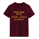 Ne me fais pas partir. T-shirt ample à manches courtes et col rond à la mode avec lettres