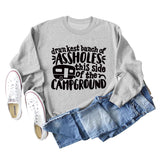 Drunkest Bunch of Assholes Letter Loose Long-sleeved Sweater