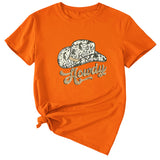 Howdy Funny Graphic Short Sleeve Crew Neck Top T-shirt