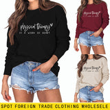 Physical Therapy Is A Work Letter Love Loose Long-sleeved Sweater Girl