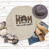 Being A MOM Makes My Life Complete Loose Long-sleeved Large Size Sweater Women