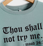 Printed Round Neck Letter Stitching Tops Long Sleeve Thou Shall Not Women's Printed Sweatshirt