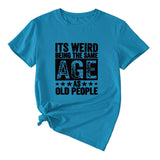 This Is Strange, Letter Printed Women's New Summer Short Sleeved Shirt