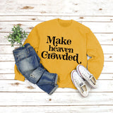 Round Neck Set Tops Long Sleeve Makeheaven Print Loose Sweatshirt