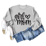 Girmom Love Letter Printing Fashion Loose Bottoming Long Sleeve Plus Size Sweater
