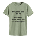 Kid Grand Could T-shirt à manches courtes et col rond pour femme