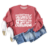 Drunkest Bunch of Assholes Letter Loose Long-sleeved Sweater