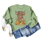 Calf Pumpkin Halloween Round Neck Loose Long-sleeved Large Size Sweater