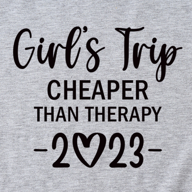 Girl's Trip Cheeper Round Neck Letter Women's T-shirt Fashion Short SleeveT-Shirt