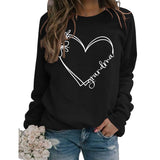 Turtleneck Jacket Long Sleeve Grandma Printed Loose Sweater
