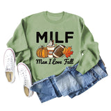 Milman I Love Fall Pumpkin Letter Casual Long Sleeve Sweater Girl