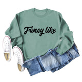 Fancy Like Letter Print Round Neck Bottoming Autumn and Winter Long-sleeved Sweater Women