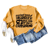 Drunkest Bunch of Assholes Letter Loose Long-sleeved Sweater