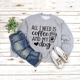 Round Neck Tops Long Sleeve ALL I NEED Print Loose Sweatshirt