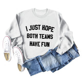I JUST HOPE BOTH Fashion Round Neck Long Sleeve Large Size Sweater