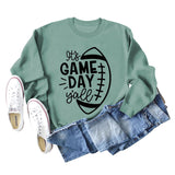 IT'S GAME DAY Y'ALL LOOSE OVERSIZED CREWNECK LONG-SLEEVED SWEATSHIRT WOMEN