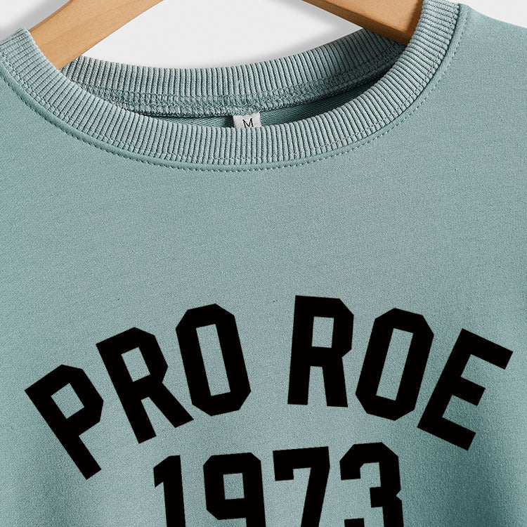 Cross Border PRO ROE 1973 Fashion Damen Großer Langarm Rundhalspullover Damen