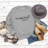 OCCUPATIONAL CREW NECK FASHION LETTERS OVERSIZE SWEATSHIRT LOOSE WOMEN'S LONG SLEEVES