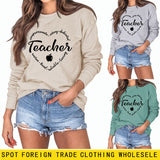 Compassionate Caring Fashion Round Neck Loose Long Sleeve Round Neck Sweater