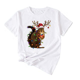 Squirrel Print Woman Casual Crewneck Short Sleeves