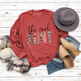 The Cool Aunt Letters Personality Round Neck Women's Sweatshirt Long Sleeve Bottoming