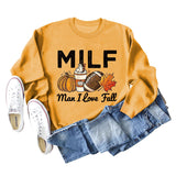 Milman I Love Fall Pumpkin Letter Casual Long Sleeve Sweater Girl