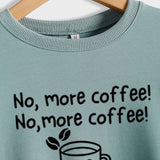 No More Coffee Heart Letters Loose Long-sleeved Women's Sweatshirt