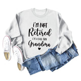 I'm Not Detained I'm Fashion Loose Letter Long Sleeve Sweater Girl