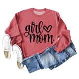 Girmom Love Letter Printing Fashion Loose Bottoming Long Sleeve Plus Size Sweater