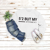 Round Neck Tops Long Sleeve Print Letters Loose Sweatshirt