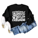 Drunkest Bunch of Assholes Letter Loose Long-sleeved Sweater