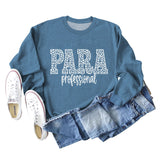 Para Professional Leopard Letter Casual Long Sleeve Women's Sweatshirt