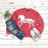 Round Neck Shirt Long Sleeve Printing Sweater