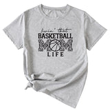 Livin That Basketball, Crewneck, Plus-size Women's T-shirt, Short-sleeved Shirt