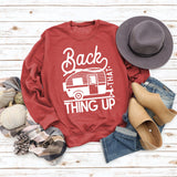Women's Tops Back That Thing Up Letter Print Sweatshirt