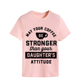 Women's May Your Coffee Be Casual Round Neck Short-sleeved T-shirt Bottom Shirt