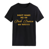 Ne me fais pas partir. T-shirt ample à manches courtes et col rond à la mode avec lettres