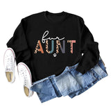 Spot For Aunt Dog Print Letter Leopard Women's Long Sleeve Loose Bodysuit Women